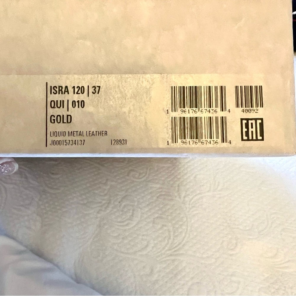 Jimmy Choo Gold Isra Platform Sandals Size 37 7 - Picture 11 of 11